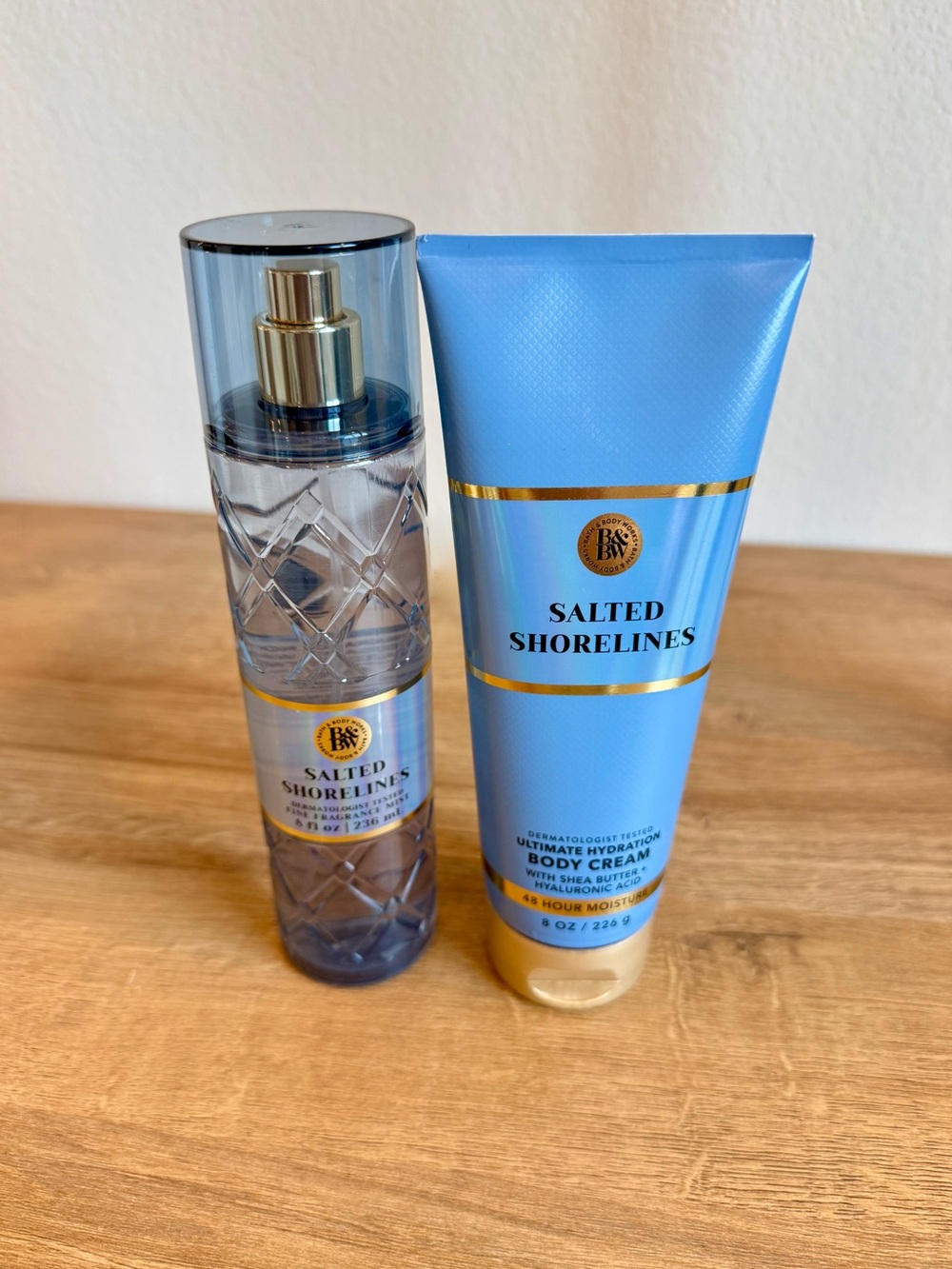 Bath & Body “Salted Shorelines” New 2-Pc Set - body cream & fragrance mist